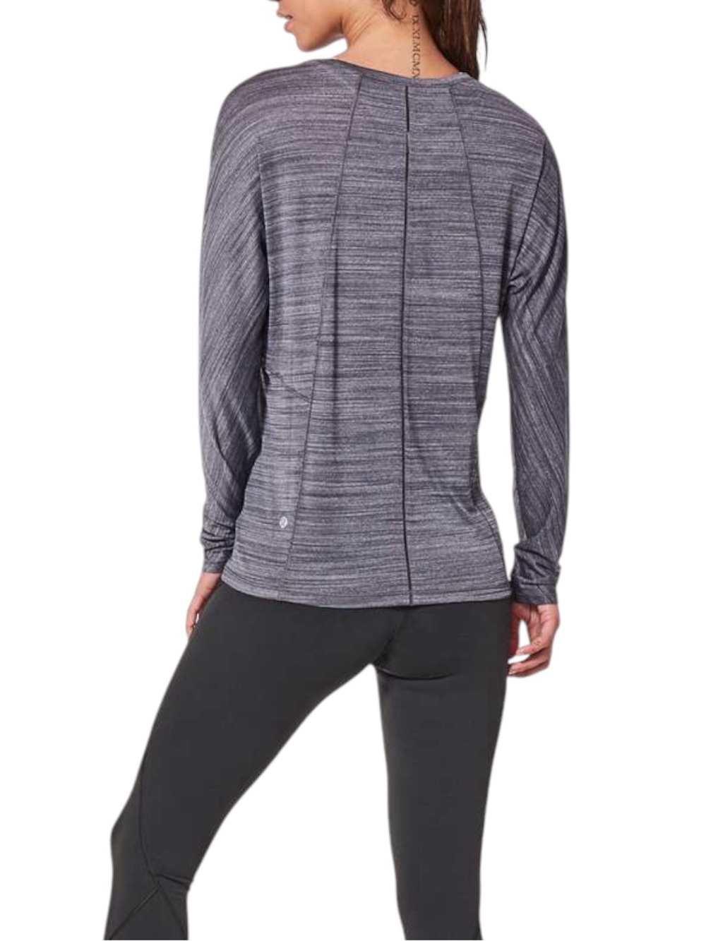 Lululemon Set To Sweat Lightweight Long Sleeve Heathered Black/Grey